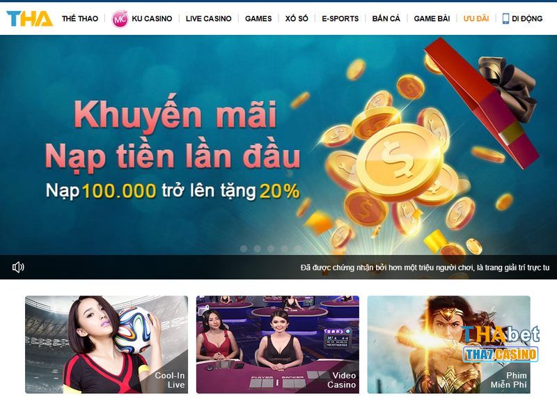Khuyến mãi hấp dẫn Thabet dành cho người chơi