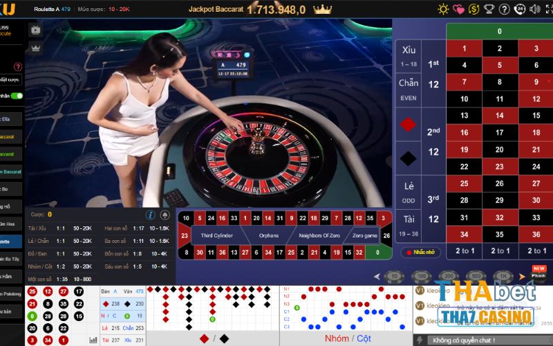 Chơi Roulette đặt cược theo hạn mức