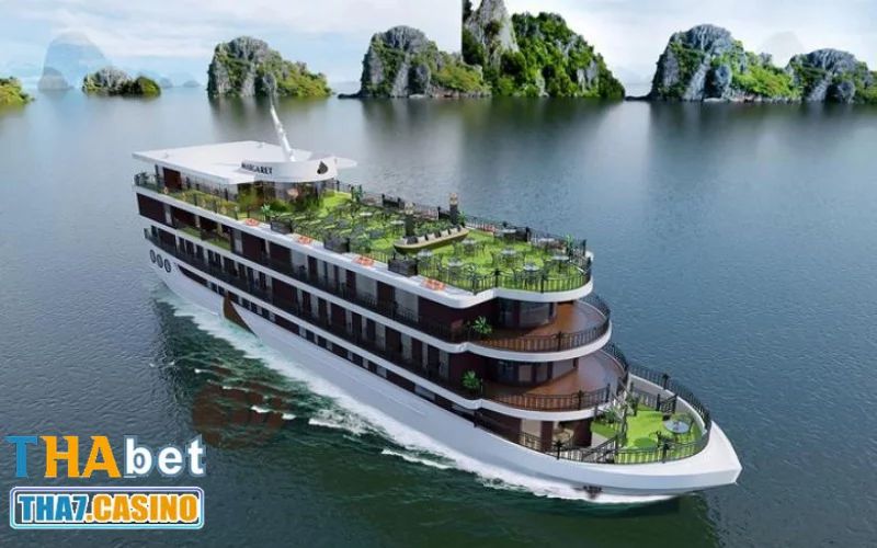 Nhìn thấy du thuyền ở xa đang tiến lại gần